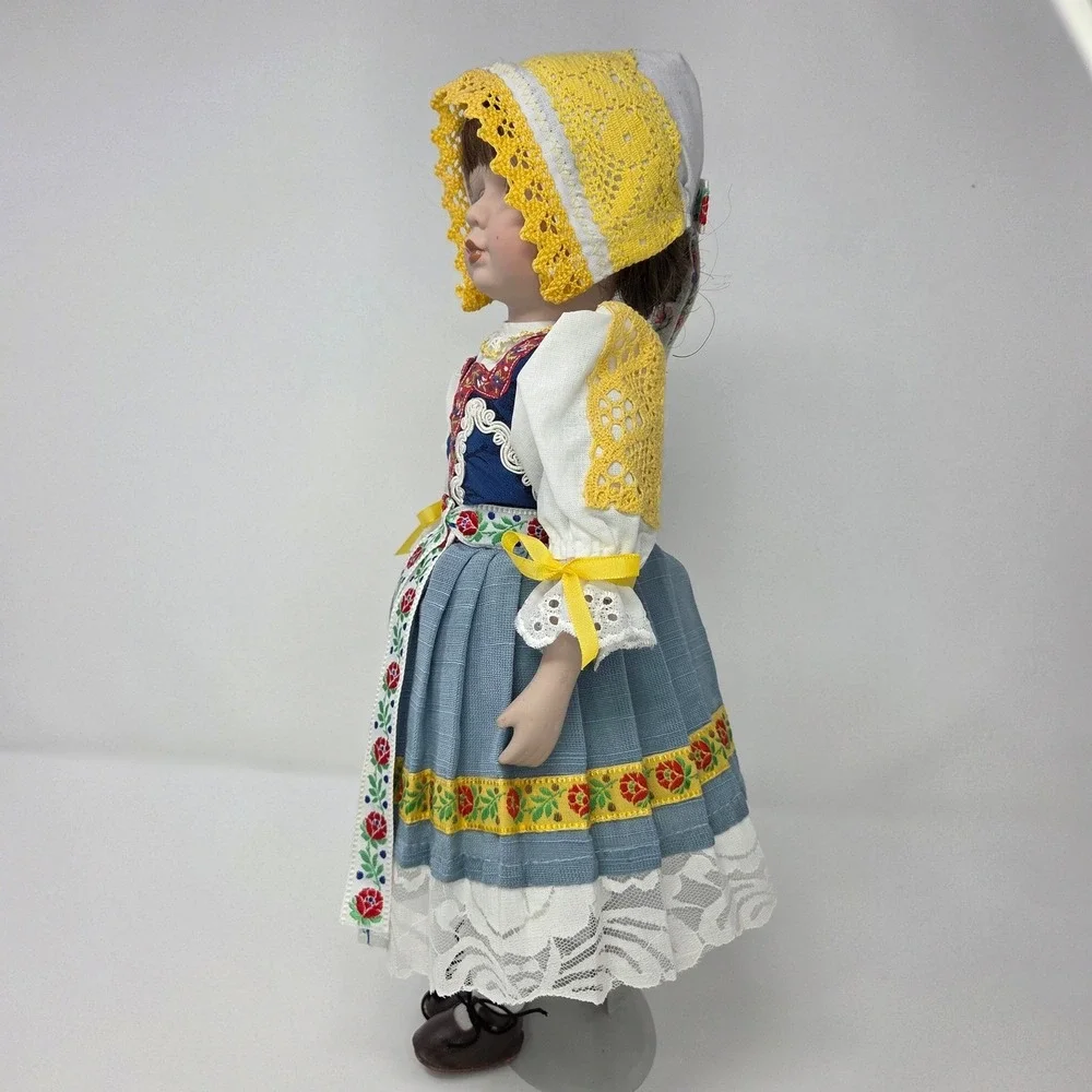 Vintage Piestany Folk Costume Doll Slovakia Handmade Collectible‎ Porcelain 16